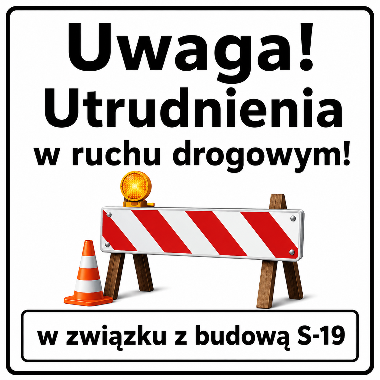 Utrudnienia w ruchu w związku z budową S-19
