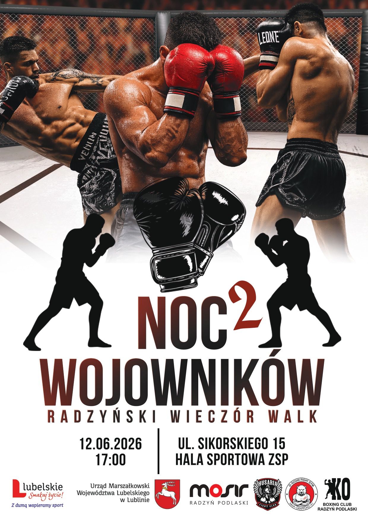 Plakat drugiej radzyńskiej nocy wojowników