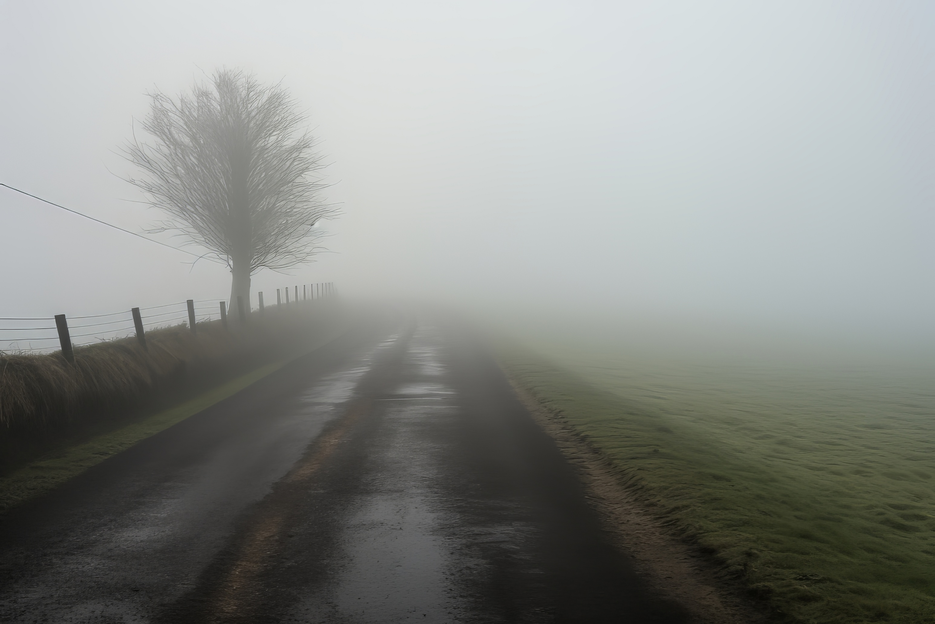 empty road dark atmosphere