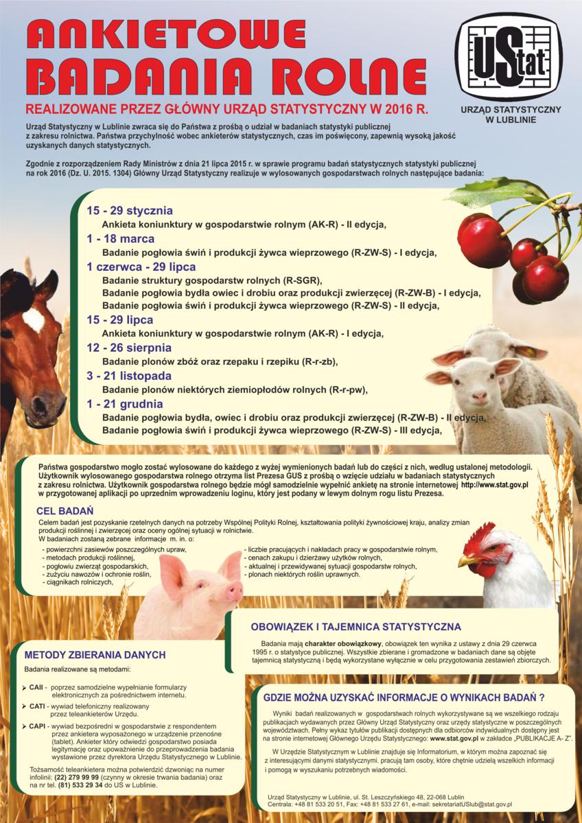 plakat badania rolne
