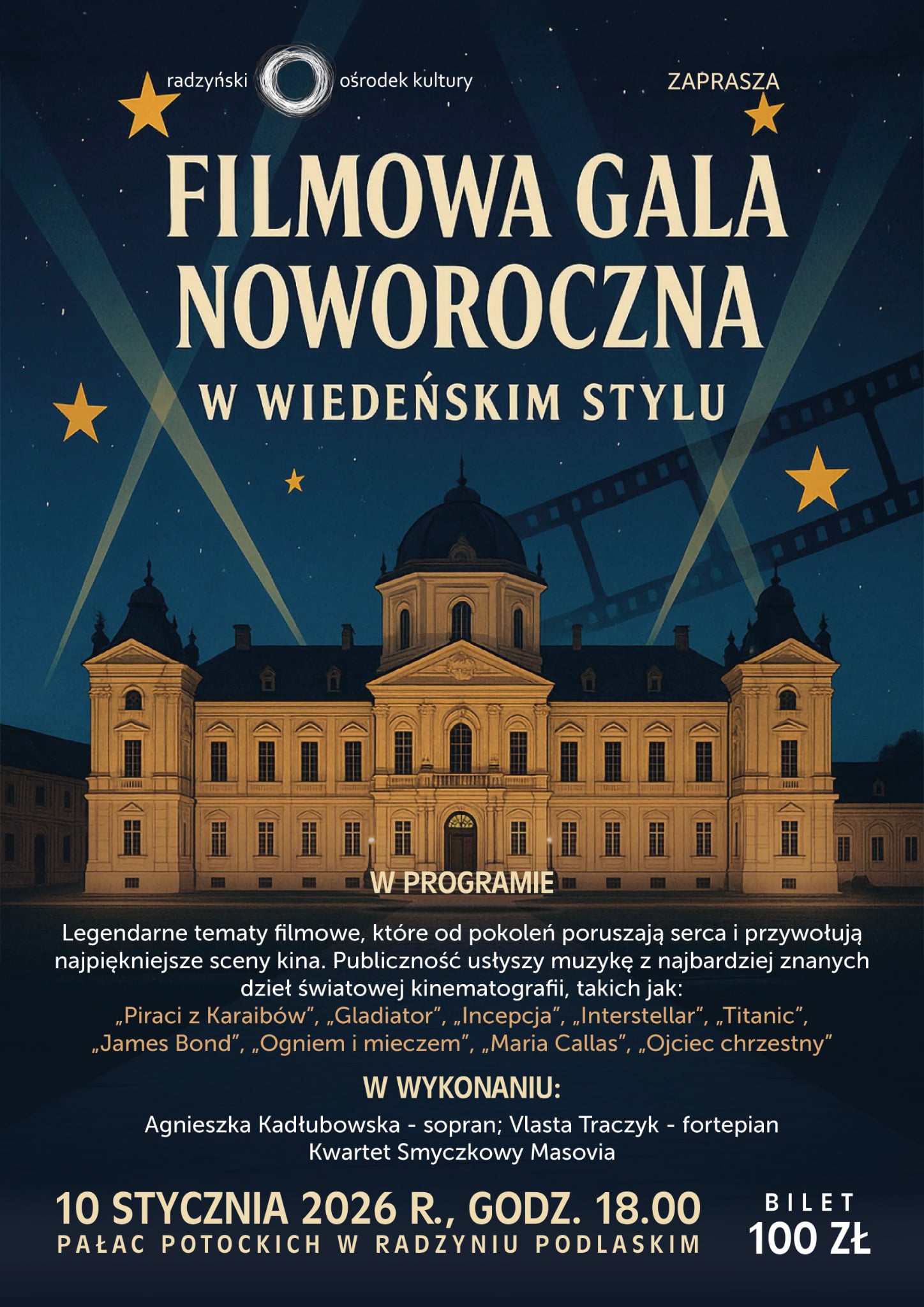 Filmowa gala noworoczna w stylu wiedeńskim