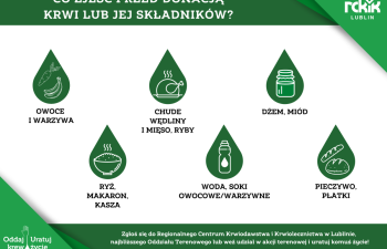 Co zjeść przed donacją krwi lub jej składników?