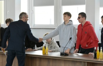 Uczniowie Szkoły Podstawowej nr 1 w Radzyniu Podlaskim z wizytą w Urzędzie Miasta