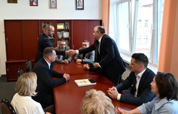 Podpisanie umowy w siedzibie Starostwa Powiatowego