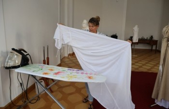 Przygotowania do wystawy w Pałacu Potockich