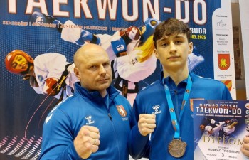 Konrad Trosiński - brązowy medal w walkach juniorów do 65 kg. Fot.: RSCT.